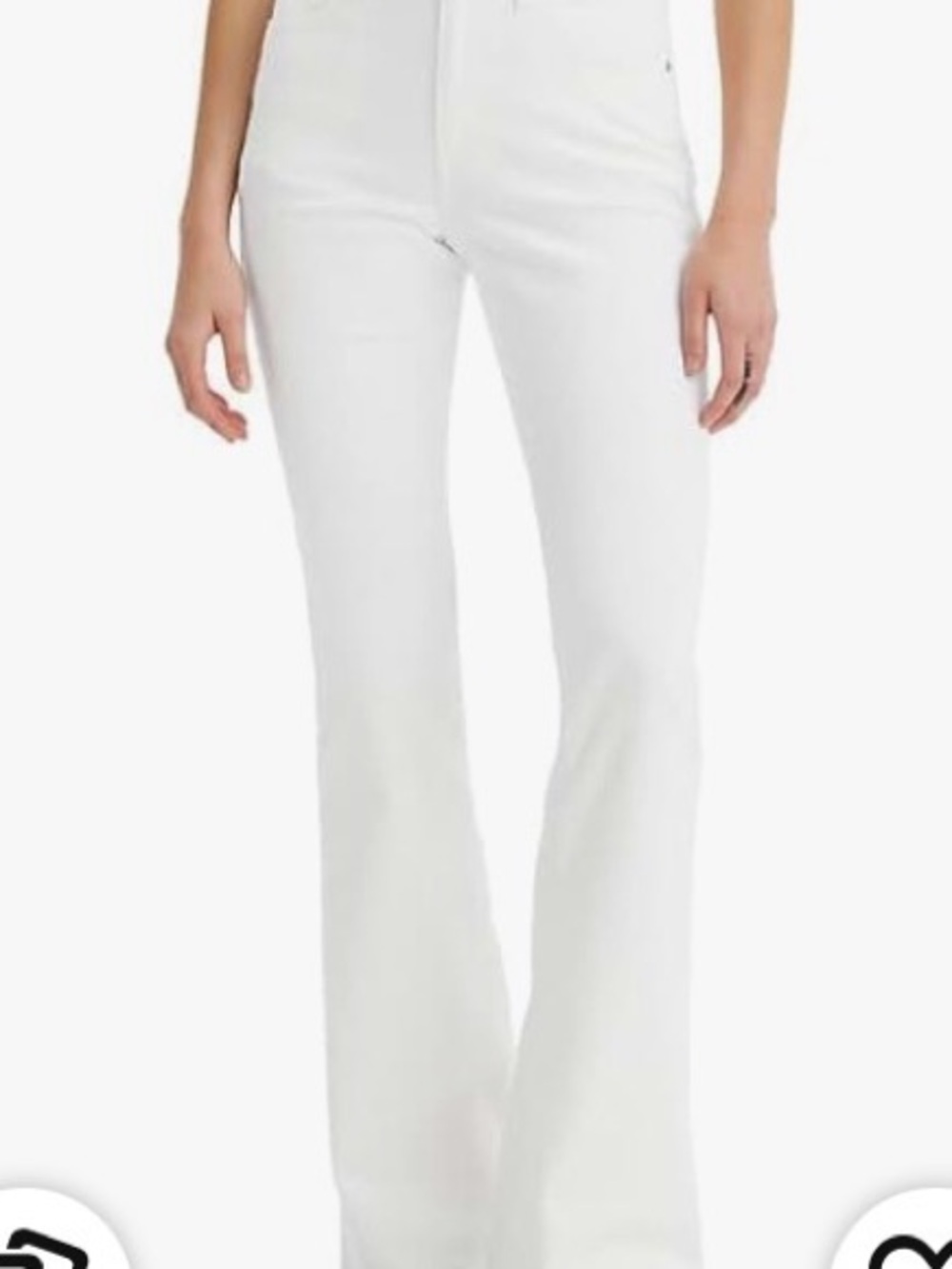 Levi's White High-Rise Flare Jeans